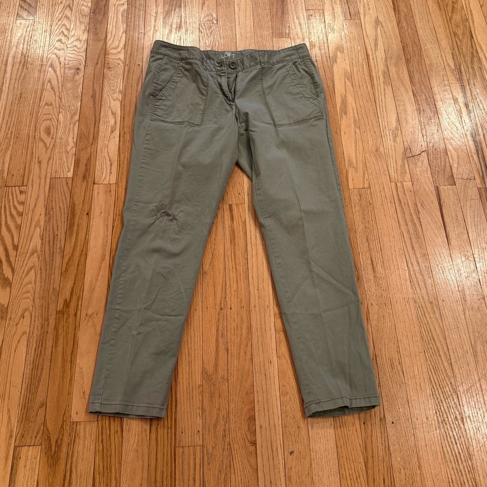 LOFT Olive Green Skinny Pants